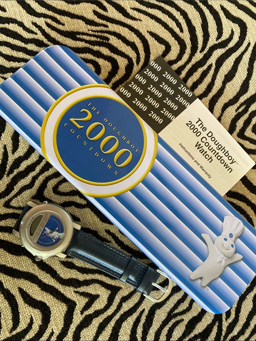 The Doughboy 2000 Countdown Watch - Blue Strap never worn rare collectible